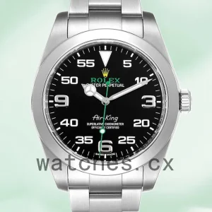 Rolex Air-king m116900-0001 40mm Men's Silver-tone Black Dial