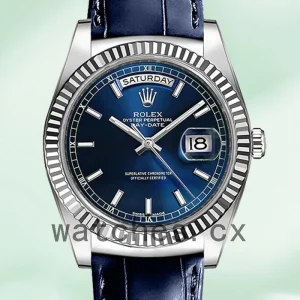 Rolex Day-Date 118139-L Men's 36mm Leather Strap Automatic