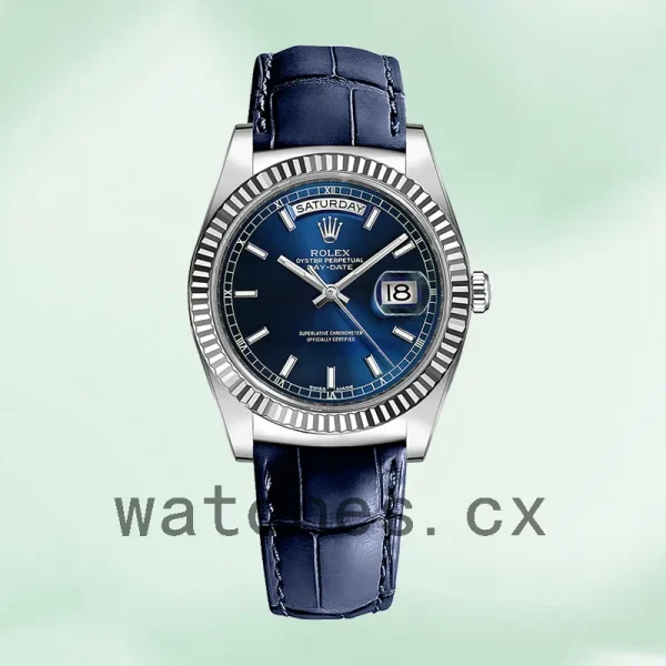 Rolex Day-Date 118139-L Men's 36mm Leather Strap Automatic - Image 2