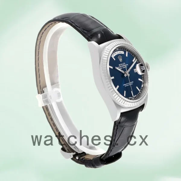 Rolex Day-Date 118139-L Men's 36mm Leather Strap Automatic - Image 3