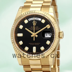 Rolex Day-Date 118238BKDP Men's 36mm Automatic Jubilee Bracelet