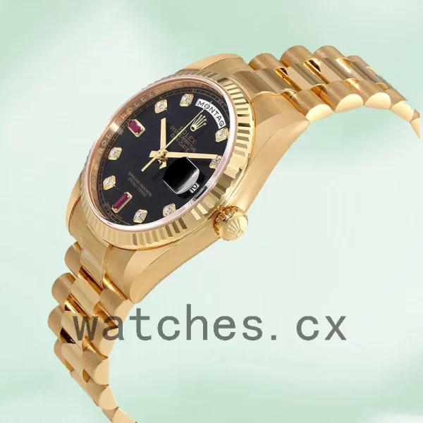 Rolex Day-Date Ladies 118238BKDRP 36mm Black Dial Yellow Gold-tone - Image 3