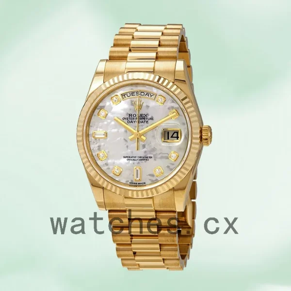 Rolex Day-Date 36mm 118238MDP Men's Jubilee Bracelet White Mother-Of-Pearl Dial - Image 2