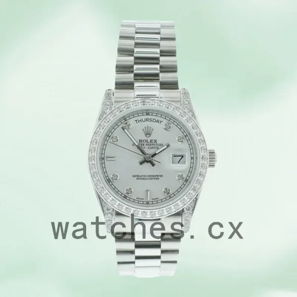 Rolex Day-date 36mm Men's m118389-0008 Silver-tone - Image 2