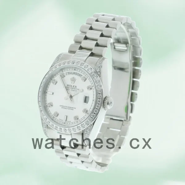 Rolex Day-date 36mm Men's m118389-0008 Silver-tone - Image 3