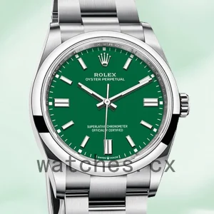 Rolex Oyster Perpetual m124300-0005 Unisex 41mm Green Dial Oyster Bracelet