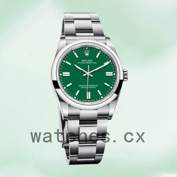 Rolex Oyster Perpetual m124300-0005 Unisex 41mm Green Dial Oyster Bracelet - Image 2