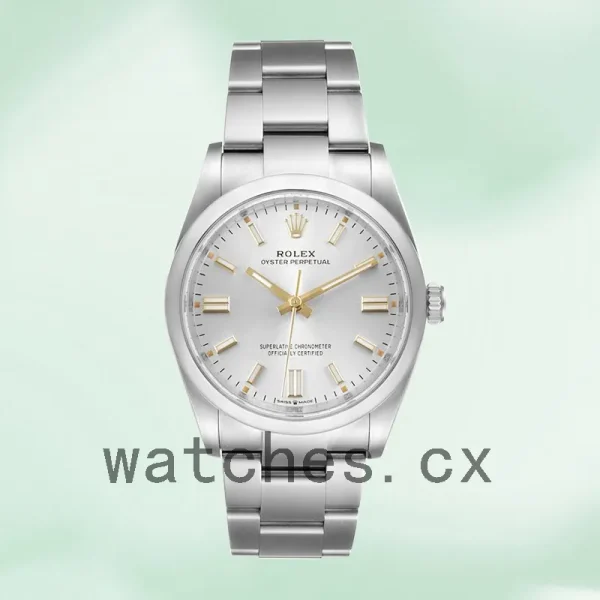 Rolex Oyster Perpetual m124300-0001 41mm Unisex Oyster Bracelet Silver Dial - Image 2