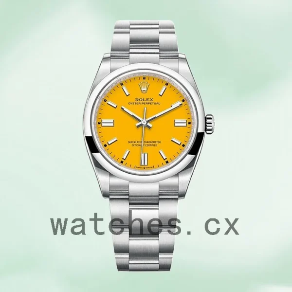 Rolex Oyster Perpetual 41mm m124300-0004 Unisex Yellow Dial Automatic - Image 2