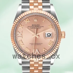 Rolex Datejust m126231-0027 36mm Men's Pink Dial Jubilee Bracelet