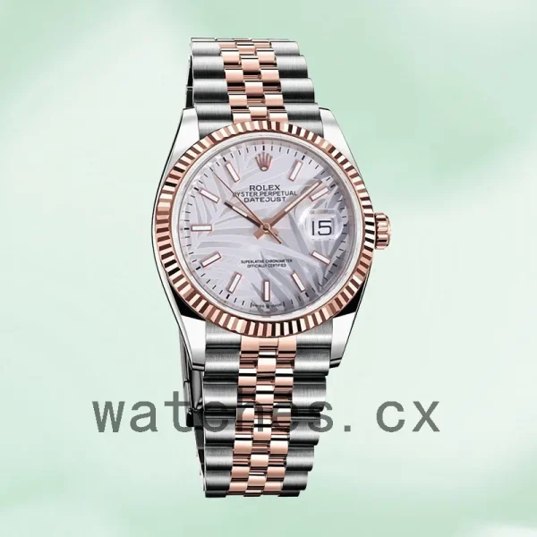 Rolex Datejust M126231-0031 41mm Men's Automatic Silver Palm Motif Dial - Image 2
