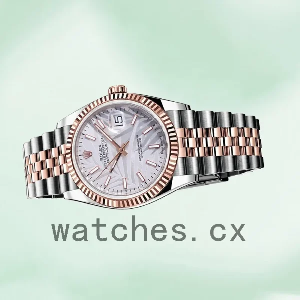 Rolex Datejust M126231-0031 41mm Men's Automatic Silver Palm Motif Dial - Image 3