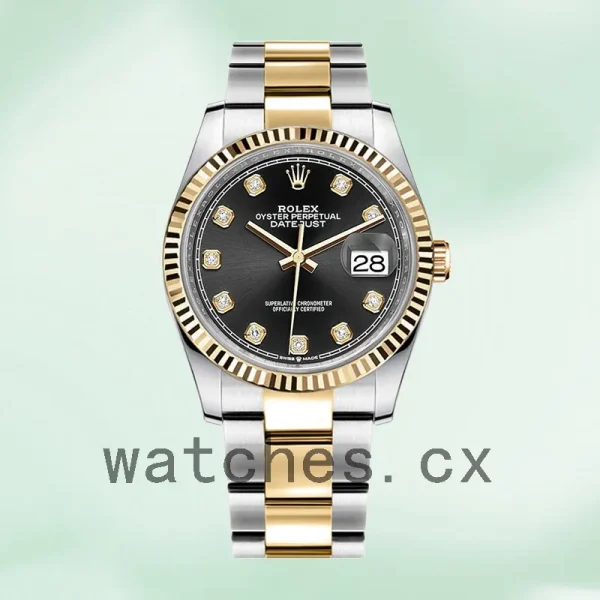 Rolex Datejust Men's 36mm m126233-0021 Jubilee Bracelet/Oyster Bracelet Black Dial - Image 5