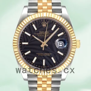 Rolex Datejust 41mm 126233 Men's Black Palm Motif Dial