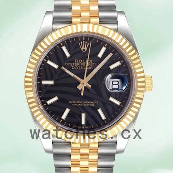 Rolex Datejust 41mm 126233 Men's Black Palm Motif Dial