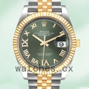 Rolex Datejust Men's m126233-0025 36mm Green Dial