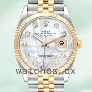 Rolex Datejust 36mm m126233-0023 Men's Jubilee Bracelet Mother of Pearl Dial