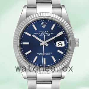 Rolex Datejust 36mm 126234BLSO Men's Oyster Bracelet Silver-tone