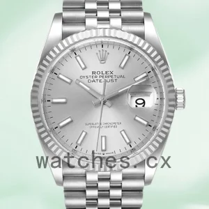 Rolex Datejust Men's 36mm 126234SSJ Jubilee Bracelet Silver Dial