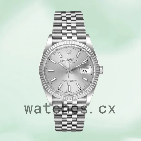 Rolex Datejust Men's 36mm 126234SSJ Jubilee Bracelet Silver Dial - Image 2