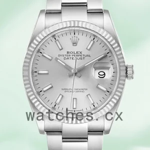 Rolex Datejust 36mm 126234SSO Men's Silver Dial Silver-tone