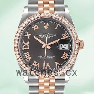 Rolex Datejust Men's m126281rbr-0011 36mm Silver-tone