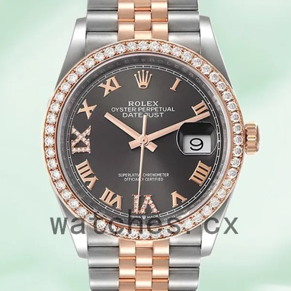 Rolex Datejust Men's m126281rbr-0011 36mm Silver-tone