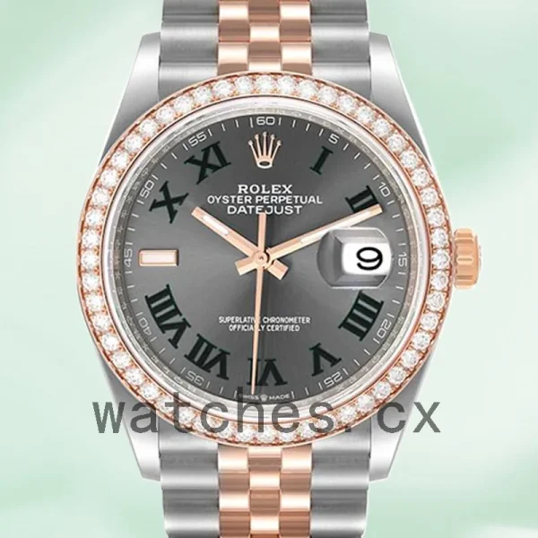 Rolex Datejust 36mm Men's m126281rbr-0017 Automatic Grey Dial