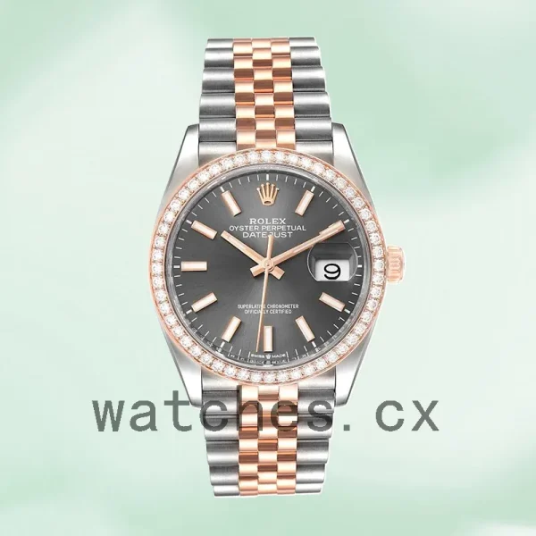 Rolex Datejust m126281rbr-0001 36mm Men's Grey Dial Silver-tone - Image 2