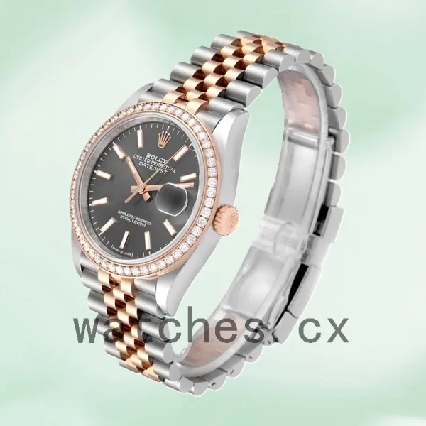 Rolex Datejust m126281rbr-0001 36mm Men's Grey Dial Silver-tone - Image 3