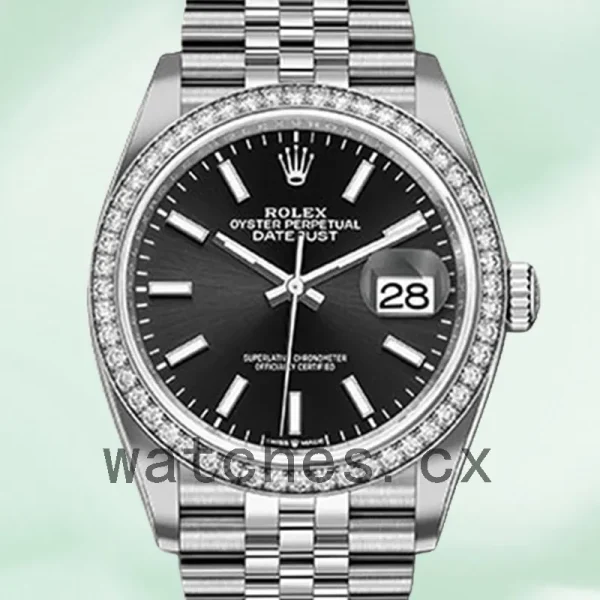 Rolex Datejust m126284rbr-0007 Ladies 36mm Silver-tone