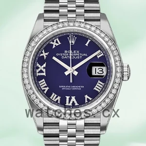Rolex Datejust Ladies m126284rbr-0013 36mm Blue Dial