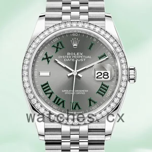 Rolex Datejust 36mm m126284rbr-0037 Ladies Gray Dial Automatic