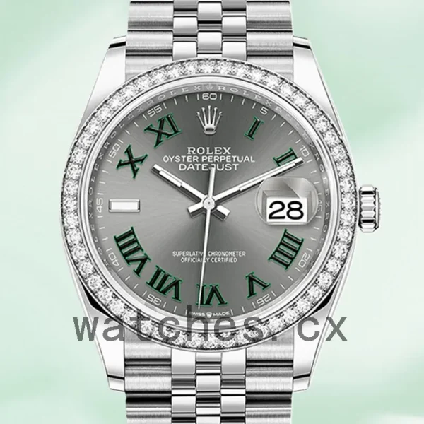 Rolex Datejust 36mm m126284rbr-0037 Ladies Gray Dial Automatic