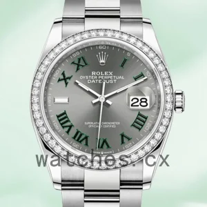 Rolex Datejust Ladies 36mm m126284rbr-0038 Oyster Bracelet Gray Dial