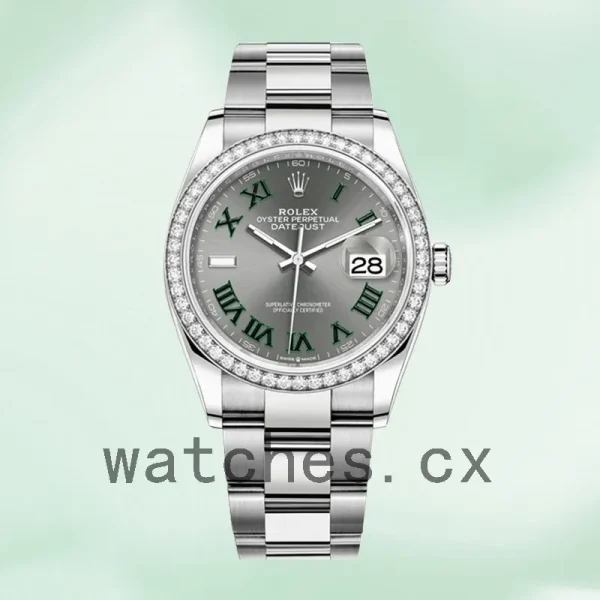 Rolex Datejust Ladies 36mm m126284rbr-0038 Oyster Bracelet Gray Dial - Image 2