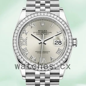Rolex Datejust m126284rbr-0021 Ladies 36mm Silver-tone Jubilee Bracelet