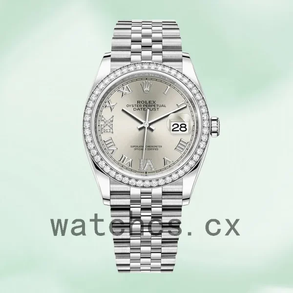 Rolex Datejust m126284rbr-0021 Ladies 36mm Silver-tone Jubilee Bracelet - Image 2