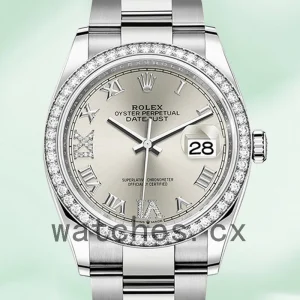 Rolex Datejust 36mm m126284rbr-0022 Ladies Automatic Silver Dial