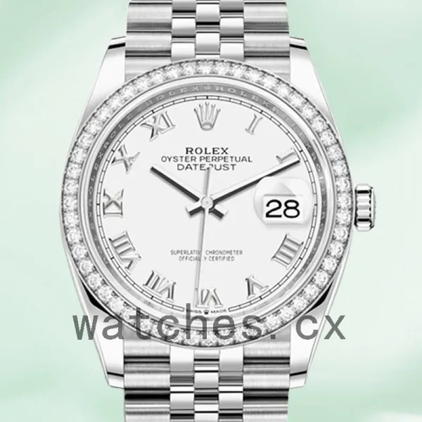 Rolex Datejust 36mm Ladies m126284rbr-0017 White Dial