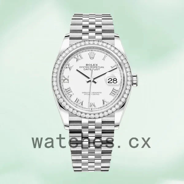 Rolex Datejust 36mm Ladies m126284rbr-0017 White Dial - Image 2