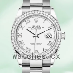 Rolex Datejust 36mm m126284rbr-0018 Ladies Silver-tone
