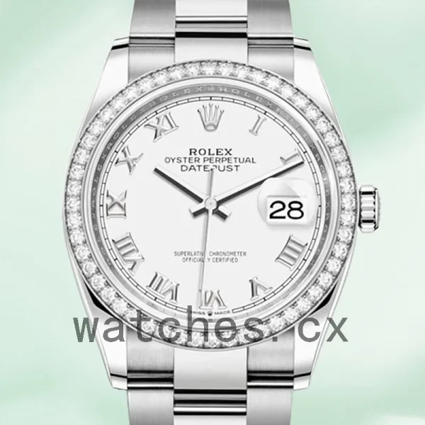 Rolex Datejust 36mm m126284rbr-0018 Ladies Silver-tone