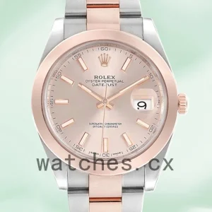 Rolex Datejust Men's 41mm m126301-0009 Oyster Bracelet/Jubilee Bracelet Pink Dial