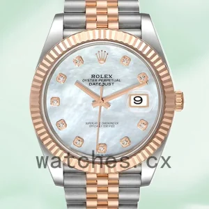 Rolex Datejust m126331-0014 41mm Men's Jubilee Bracelet White Mother of Pearl Dial