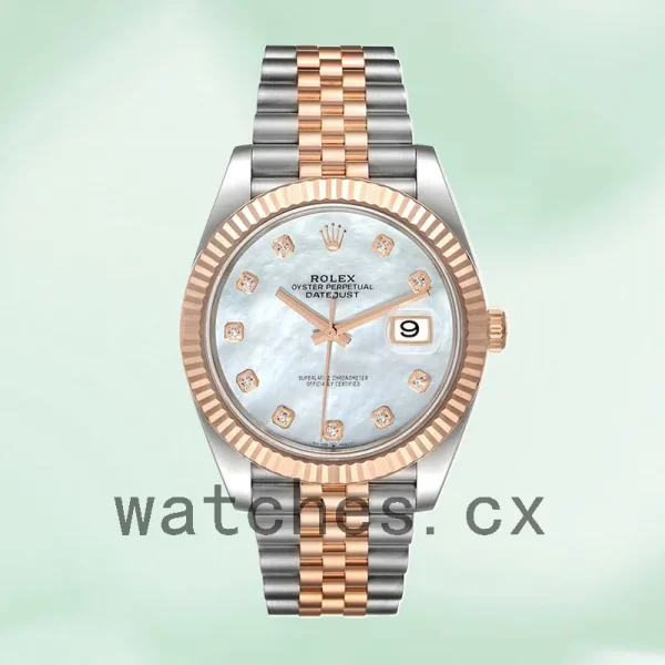 Rolex Datejust m126331-0014 41mm Men's Jubilee Bracelet White Mother of Pearl Dial - Image 2