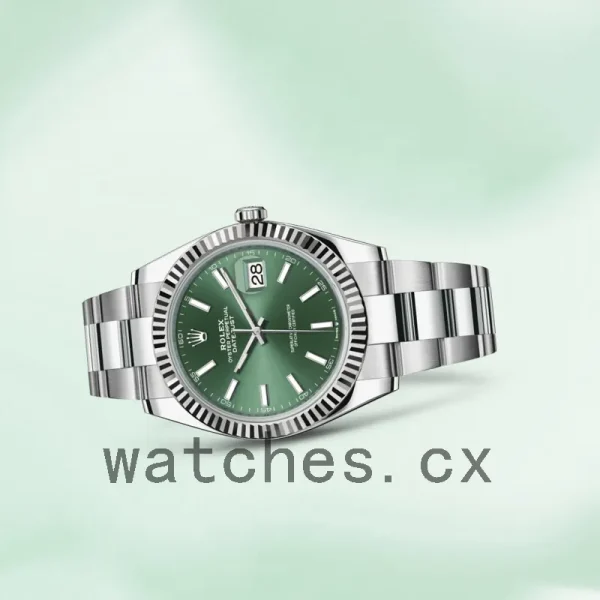 Rolex Datejust m126334-0027 Men's 41mm Green Dial Silver-tone - Image 3