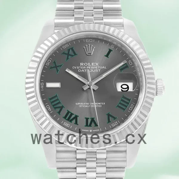 Rolex Datejust 41mm Men's m126334-0022 Jubilee Bracelet Wimbledon Dial