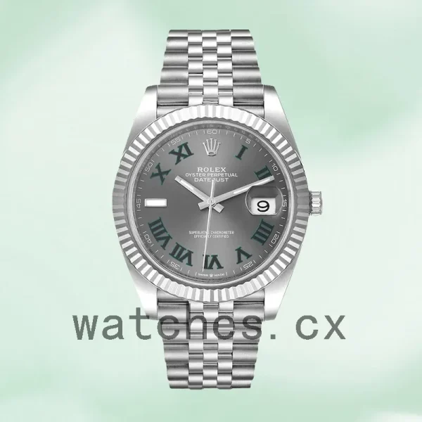 Rolex Datejust 41mm Men's m126334-0022 Jubilee Bracelet Wimbledon Dial - Image 2