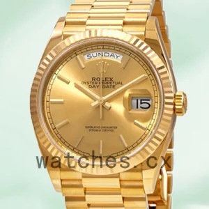 Rolex Day-date m128238-0045 36mm Unisex President Bracelet Champagne Dial